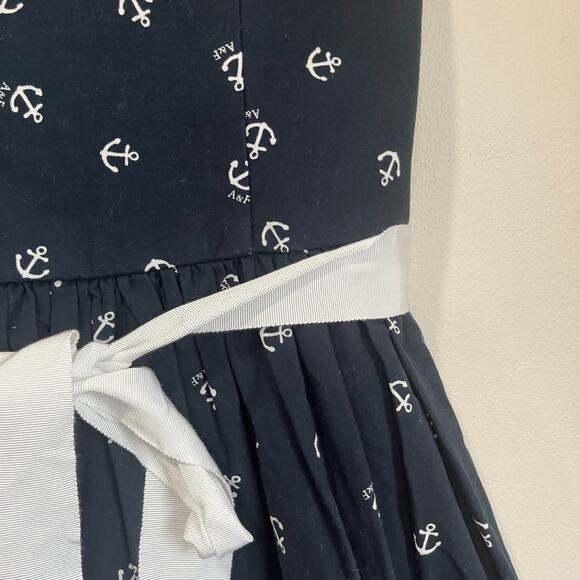 NWT Abercrombie & Fitch Strapless Anchor Print Blue Dress M Juniors Y2K - Picture 5 of 8